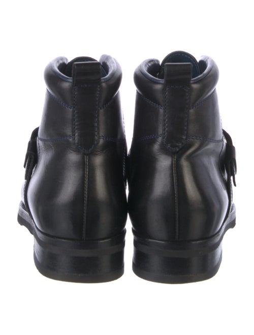 Manolo Blahnik Leather Combat Boots
