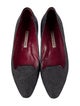 Manolo Blahnik Leather Trim Embellishment Flats
