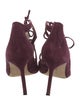 Manolo Blahnik Suede T-Strap Pumps