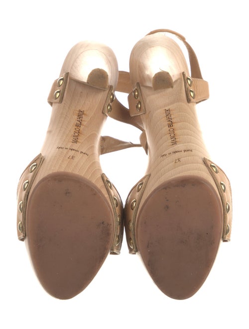 Manolo Blahnik Leather T-Strap Pumps