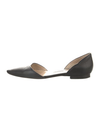 Manolo Blahnik Leather D'Orsay Flats