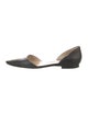 Manolo Blahnik Leather D'Orsay Flats