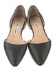 Manolo Blahnik Leather D'Orsay Flats