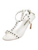 Manolo Blahnik Leather Eyelet Trim T-Strap Sandals