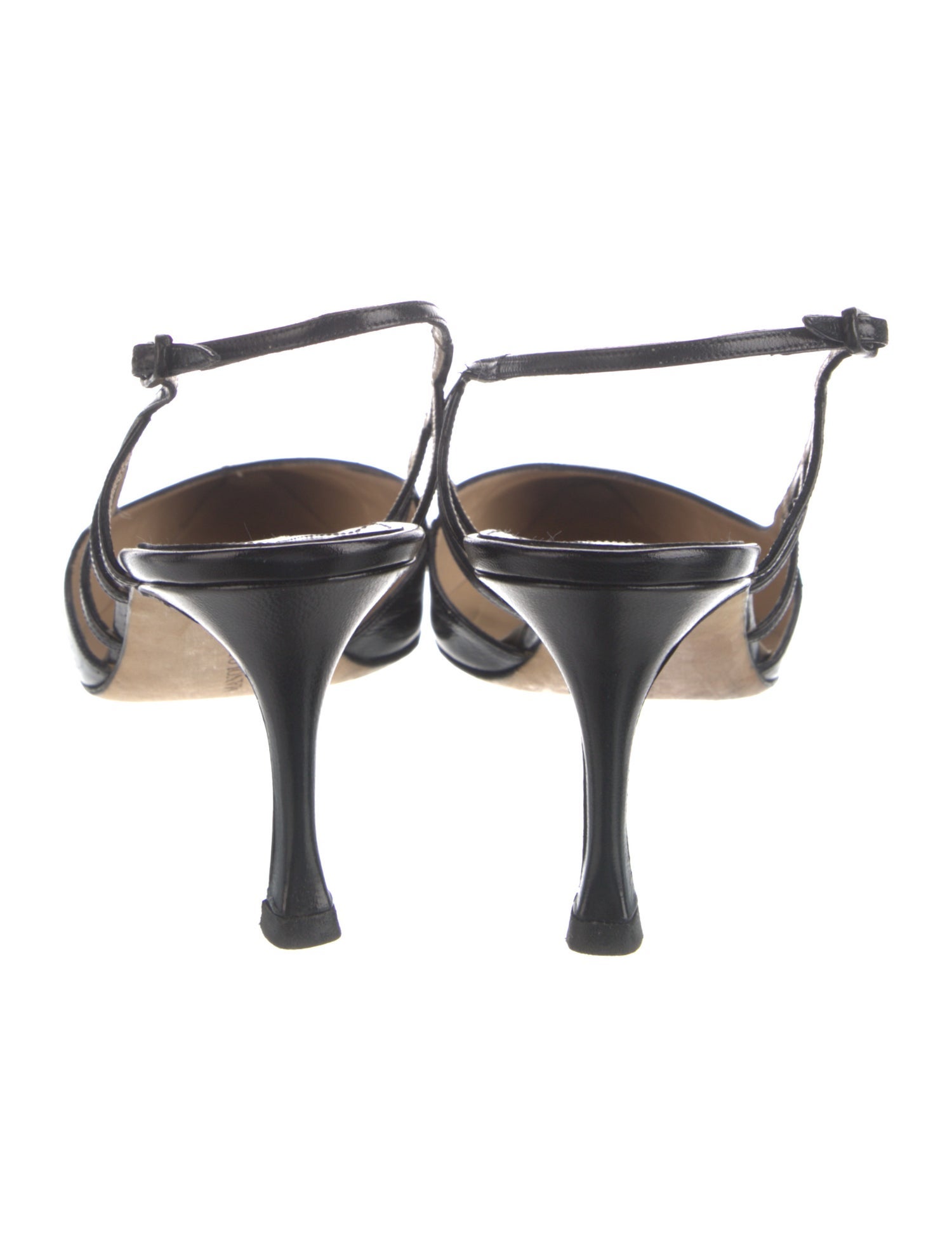 Manolo Blahnik Leather Slingback Pumps