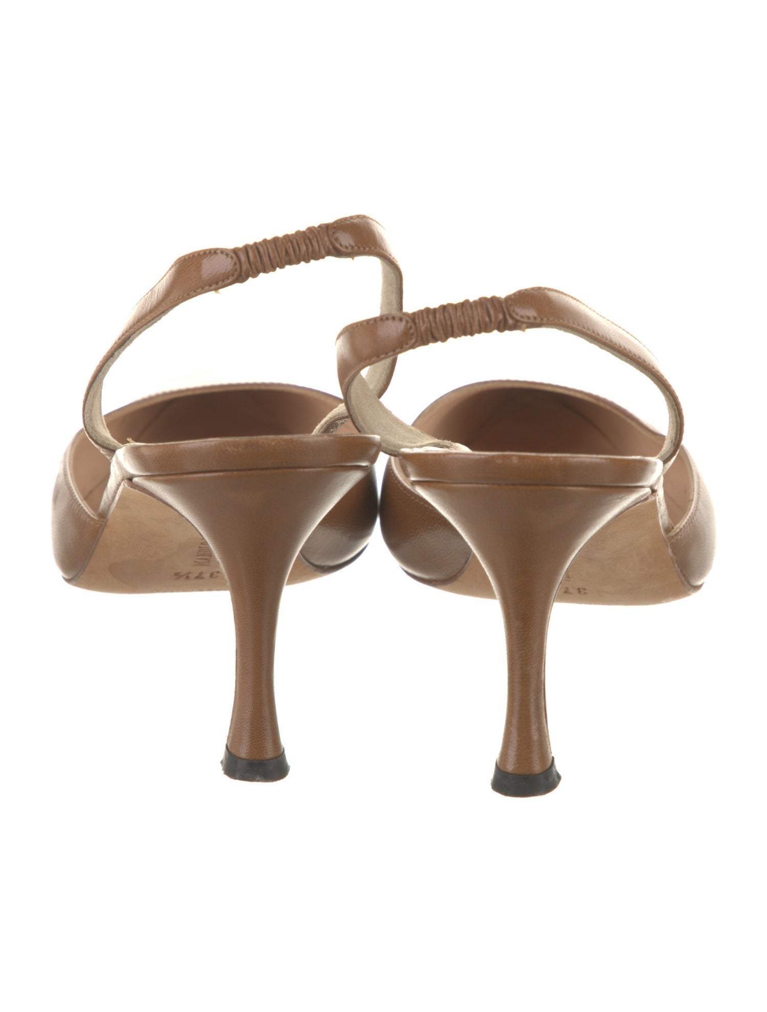 Manolo Blahnik Leather Slingback Pumps