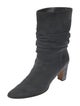Manolo Blahnik Suede Lace-Up Boots