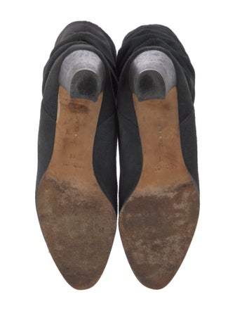 Manolo Blahnik Suede Lace-Up Boots