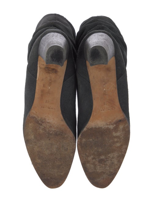 Manolo Blahnik Suede Lace-Up Boots