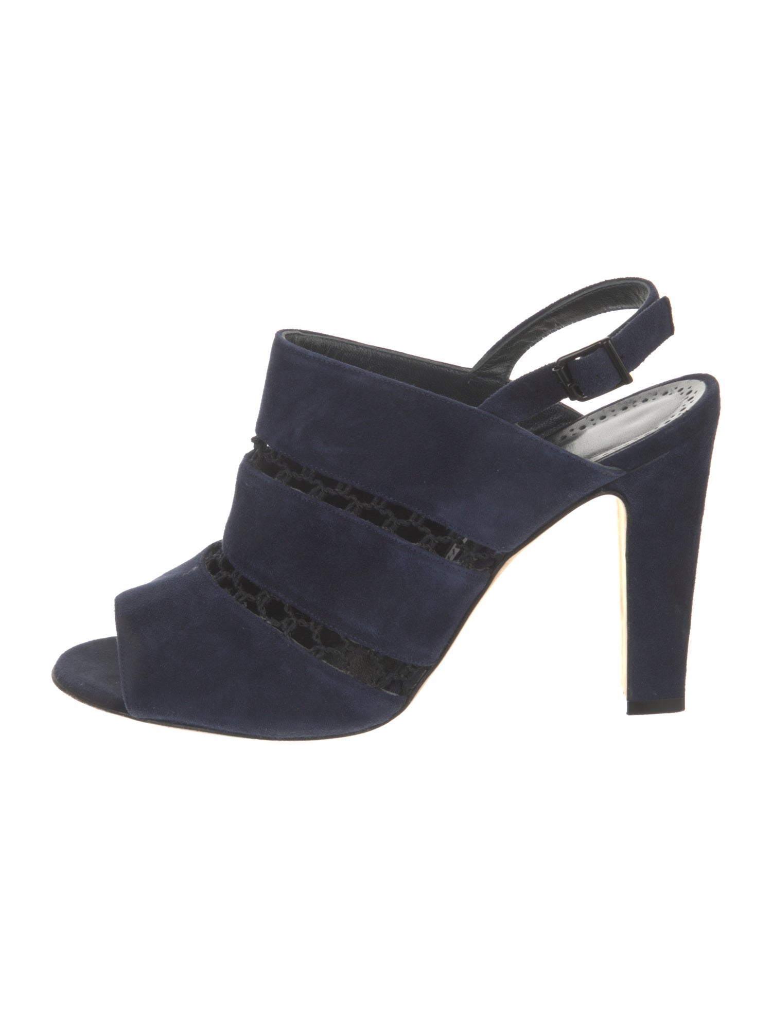 Manolo Blahnik Suede Slingback Sandals