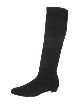 Manolo Blahnik Suede Riding Boots