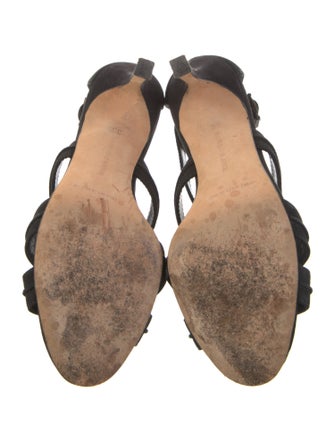 Manolo Blahnik Suede Gladiator Sandals