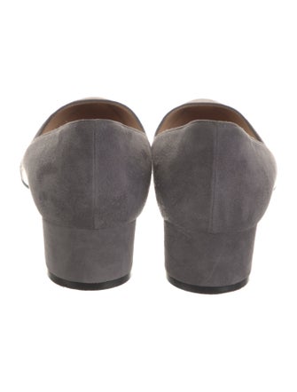 Manolo Blahnik Suede Crystal Embellishments Flats