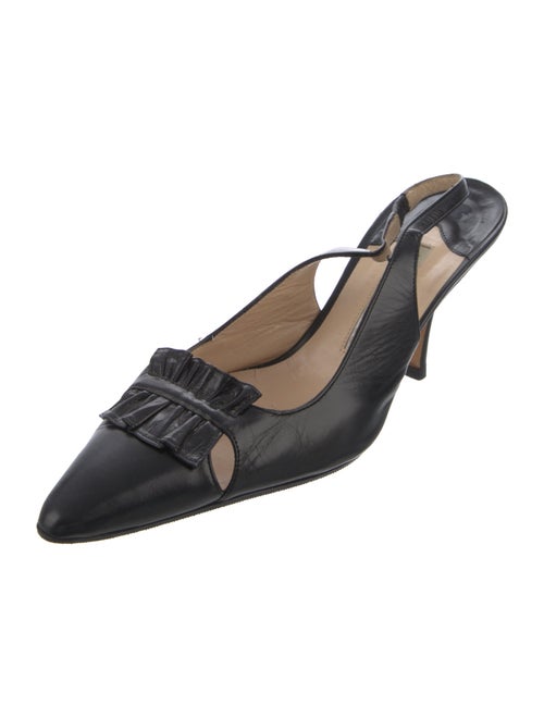 Manolo Blahnik Leather Mules