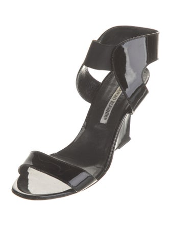 Manolo Blahnik Patent Leather Sandals