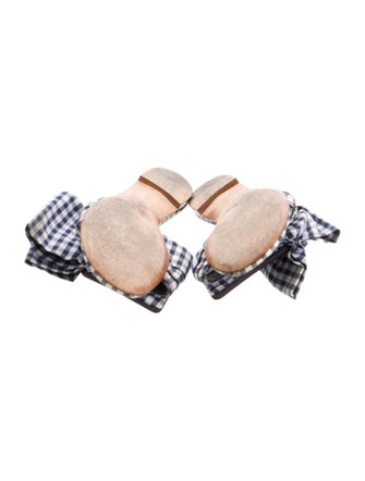 Manolo Blahnik Plaid Print Slides