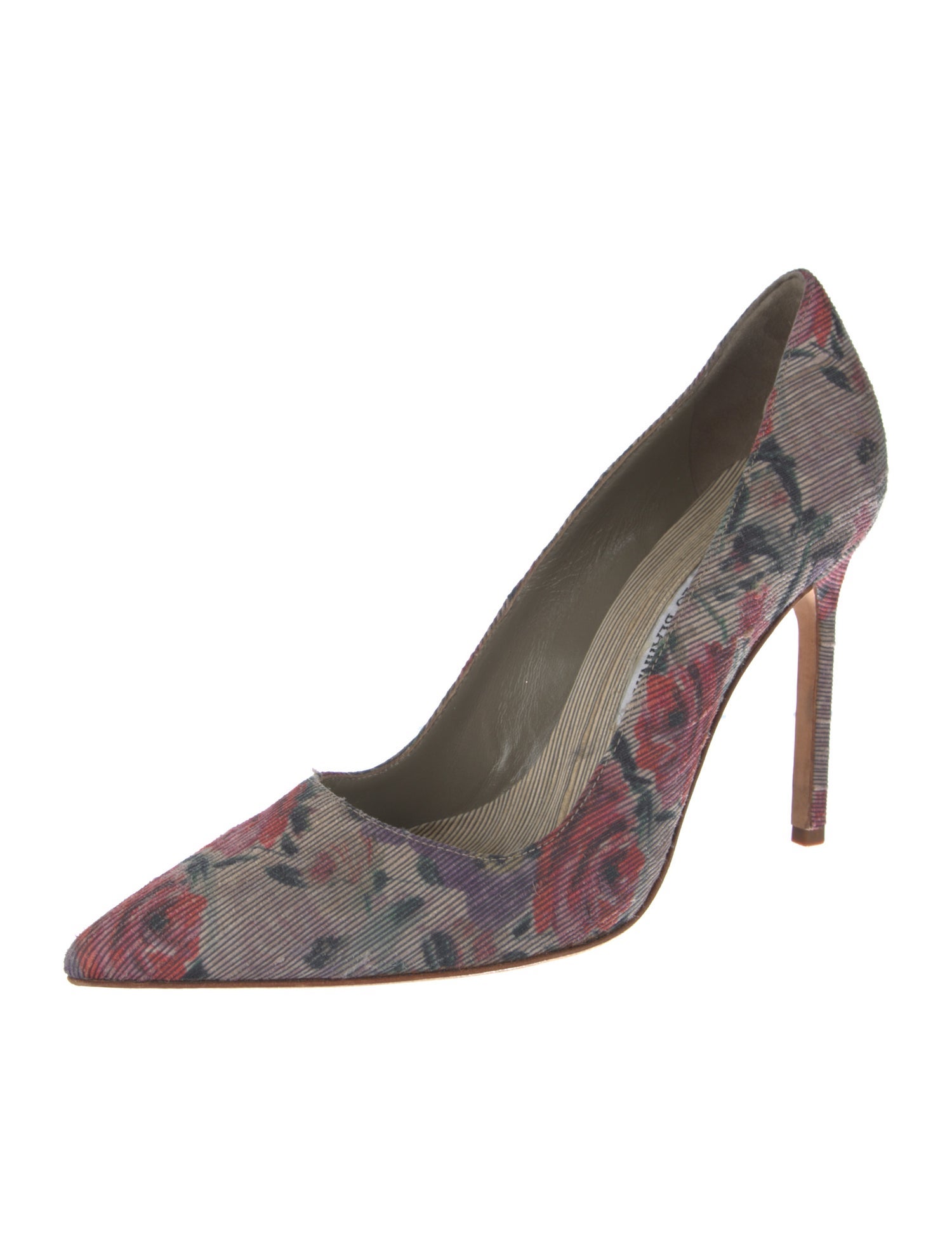 Manolo Blahnik Floral Print Pumps