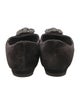 Manolo Blahnik Velvet Crystal Embellishments Flats