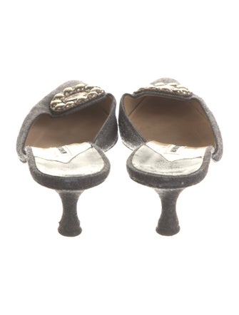 Manolo Blahnik Hangisimu Shearling Mules