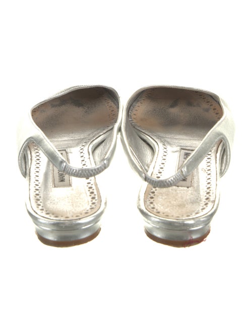 Manolo Blahnik Leather Slingback Flats