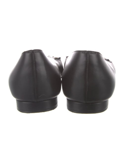 Manolo Blahnik Leather Crystal Embellishments Flats