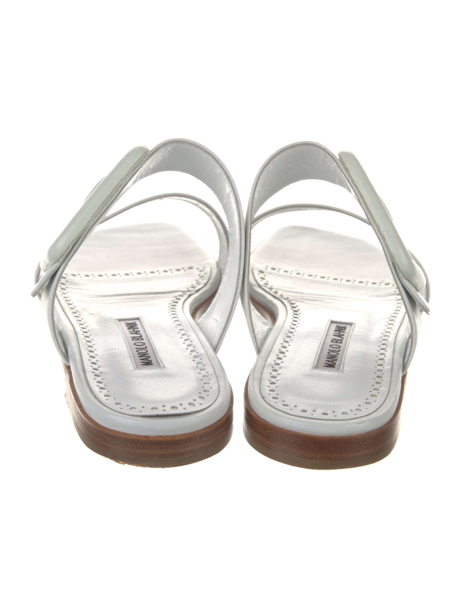 Manolo Blahnik Leather Slides