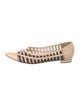 Manolo Blahnik Leather Striped Ballet Flats