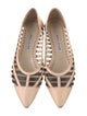 Manolo Blahnik Leather Striped Ballet Flats