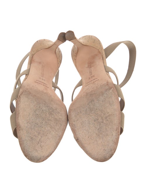 Manolo Blahnik Canvas Gladiator Sandals