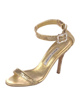 Manolo Blahnik Sequins Sequin Embellishments Sandals
