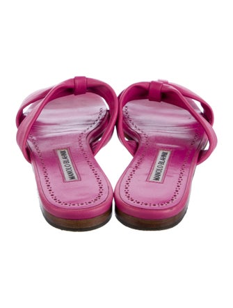 Manolo Blahnik Leather Slides