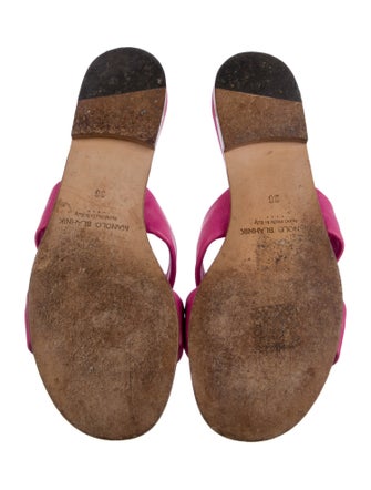 Manolo Blahnik Leather Slides