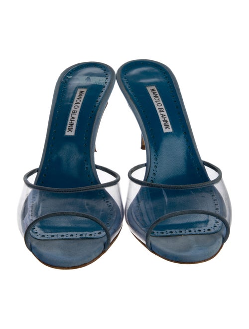 Manolo Blahnik Suede Slides