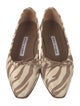 Manolo Blahnik Printed Bow Accents Ballet Flats