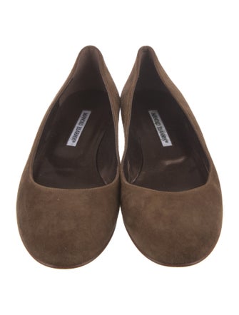 Manolo Blahnik Suede Flats