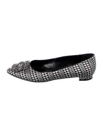 Manolo Blahnik Hangisi Printed Flats