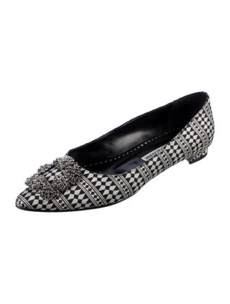 Manolo Blahnik Hangisi Printed Flats