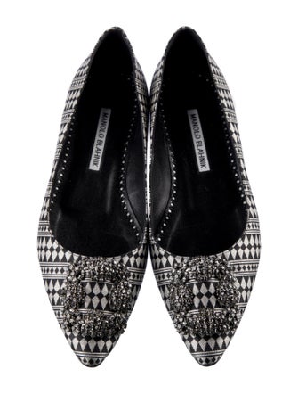 Manolo Blahnik Hangisi Printed Flats