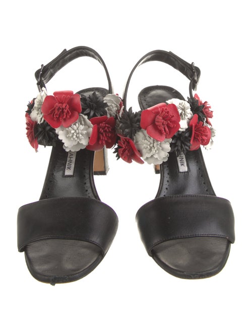 Manolo Blahnik Leather Slingback Sandals