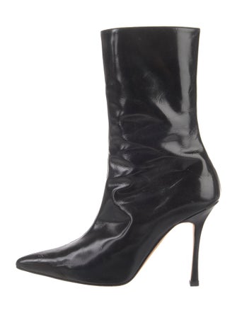 Manolo Blahnik Leather Sock Boots