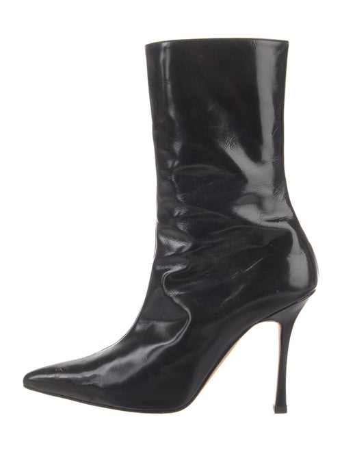 Manolo Blahnik Leather Sock Boots