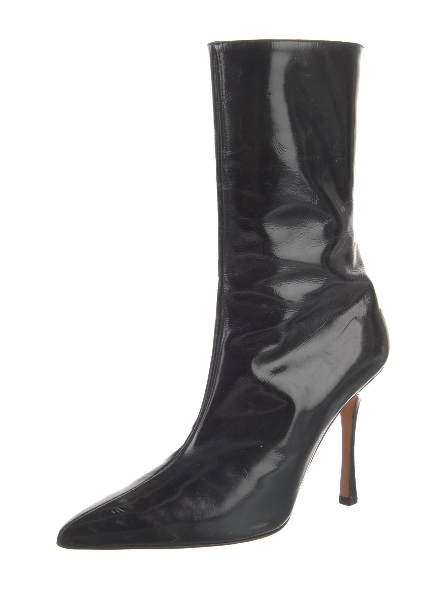 Manolo Blahnik Leather Sock Boots