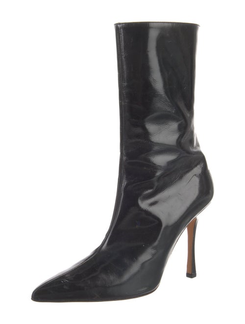 Manolo Blahnik Leather Sock Boots