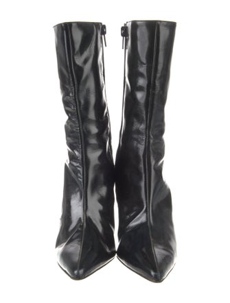 Manolo Blahnik Leather Sock Boots