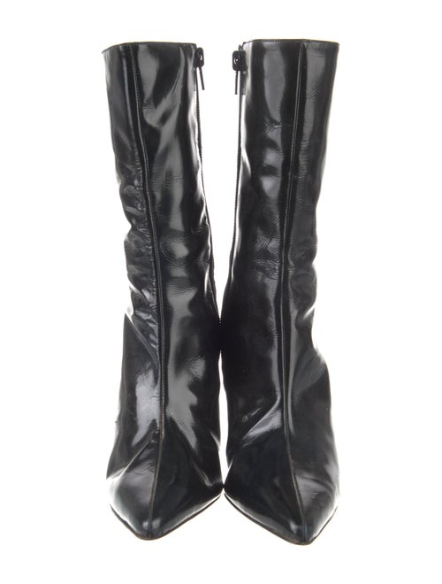 Manolo Blahnik Leather Sock Boots