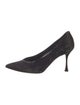 Manolo Blahnik Satin Crystal Embellishments Pumps