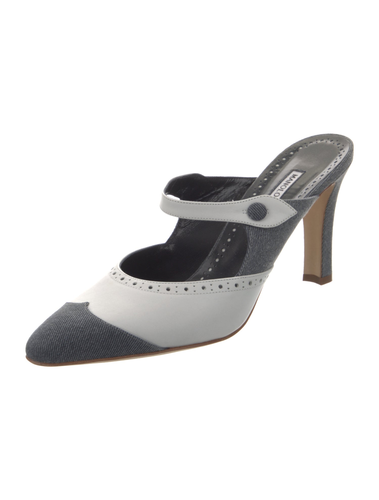 Manolo Blahnik Agathanu Leather Mules