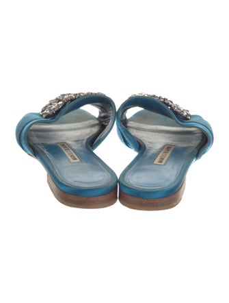 Manolo Blahnik Martamod Satin Slides