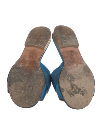 Manolo Blahnik Martamod Satin Slides