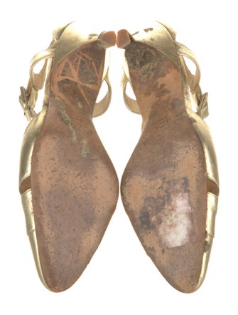 Manolo Blahnik Leather T-Strap Pumps